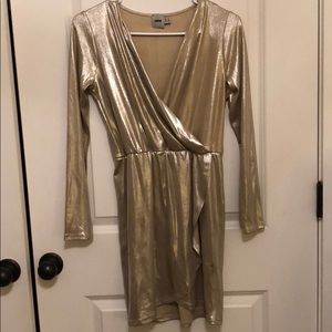 ASOS • Metallic Wrap Dress